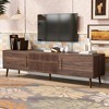 70.8" Mid-Century TV Stand with 2 Cabinets and 2 Drawers, Solid Wood Legs, Media Console for Living Room - 2 of 4