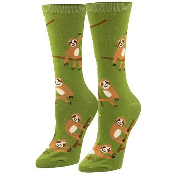 Cool Socks Cute and Fun Animal Print Novelty Crew Socks for Women, Size 5-10