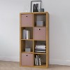 Backless Bookshelf, Smart Cube 8-Cube Organizer Storage with Opened Back Shelves, 2 X 4 Cube Bookcase Book Shleves for Home Office-The Pop Home - image 3 of 4