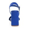 Journee Collection Womens Skiler Tru Comfort Foam Open Square Toe Block Heel Sandals Blue 9 - 3 of 4