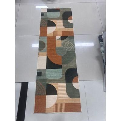 Area Rugs for Bedroom Modern Geometric Print Rugs Soft Low Pile Non Slip Indoor Rug for Playroom Dorm