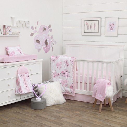 Rose gold nursery bedding deals