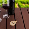 Unique Bargains Bottle Opener Magnetic Wood Round Handle Magnet Wood Light Brown 2.36"x3.35"x0.47" 1 Pcs - 2 of 4