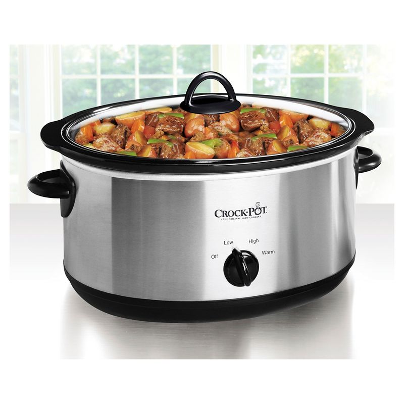 Crock-Pot 7qt Manual Slow Cooker - Stainless Steel, 2 of 7