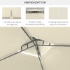 DOMETOUR 9.6' x 11.6' Patio Gazebo, Outdoor Shelter with 2-Tier Roof, Netting, Steel Frame for Garden, Lawn, Backyard, Deck, Cream White - 4 of 4