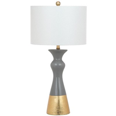 Milan Inspired Grey & Gold Ceramic 30.5" Table Lamp Set