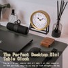 Aoibox Modern Golden Table Clock on Stand, Decorative Desk & Shelf Clock, Silent Mantel Clock for Living Room, Bedroom, Desk, Gift (Gold) - 4 of 4