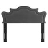 Modway Evangeline Performance Velvet King/California King Headboard in Charcoal – Luxe Tufted Padded Headboard with Modern Style - 4 of 4