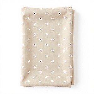 Anna-Kaci Dainty Daisy Print Tablecloth with Soft Neutral Background - 1 of 4