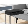 Monarch Specialties Accent Table C-Shaped End Side Snack Storage Drawer Living Room Bedroom Metal Laminate Black Grey Contemporary Modern - 3 of 4