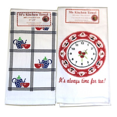 Decorative Towel 24.0" Tea Or Coffee Set / 2 100% Cotton Kitchen  -  Kitchen Towel