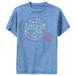 Boy's Lost Gods Football Helmet Game Plan Performance Tee - 1 of 4