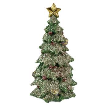 Northlight 6.75" Glittered Christmas Tree With a Star Tabletop Decoration