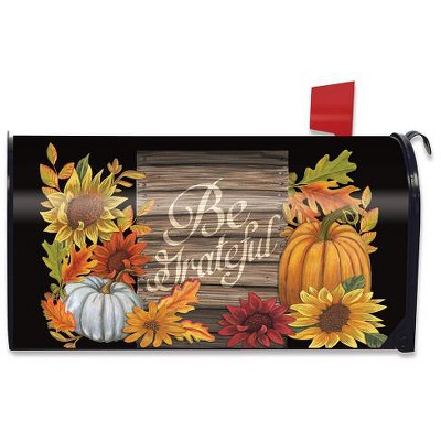 Briarwood Lane Be Grateful Autumn Magnetic Mailbox Cover Thanksgiving Floral Fall Standard