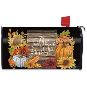 Briarwood Lane Be Grateful Autumn Magnetic Mailbox Cover Thanksgiving Floral Fall Standard - 1 of 2