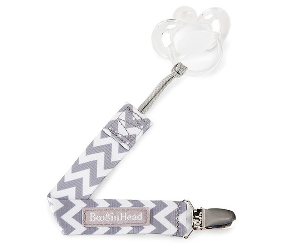 PaciGrip Pacifier Clip &ndash; Grey Chevron