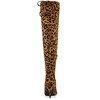 Allegra K Women's Stiletto Heels Back Bow Over the Knee Thigh High Boots - 4 of 4