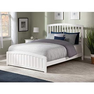 AFI Furnishings Richmond Queen Traditional Bed with Matching Footboard and Turbo Charger in White - 1 of 4