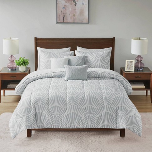 Beautyrest 10pc King Conway Comforter And Sheet Set Gray : Target