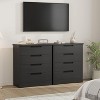 4 Drawer Dresser for Bedroom, Black Chest of Drawers with Embedded Handles Design, Wooden Dresser Organizer for Living Room - 3 of 4