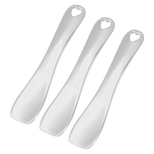 Unique Bargains Makeup Spatula Mini Spoon Eye Cream Massage Sticks Beauty Scoop Heart Shaped 2.36"x0.49" 3 Pcs - 1 of 4