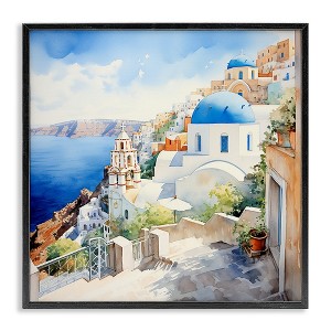 Stupell Industries Santorini City Landscape, 17" x 17" - 1 of 4