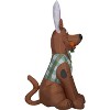 Gemmy Airblown Inflatable Scooby in Easter Outfit   SM, 4 ft Tall, Brown - 2 of 4