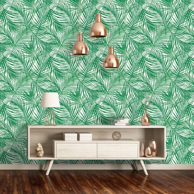 Tropical Peel &#38; Stick Wallpaper Green - Opalhouse&#8482;_2