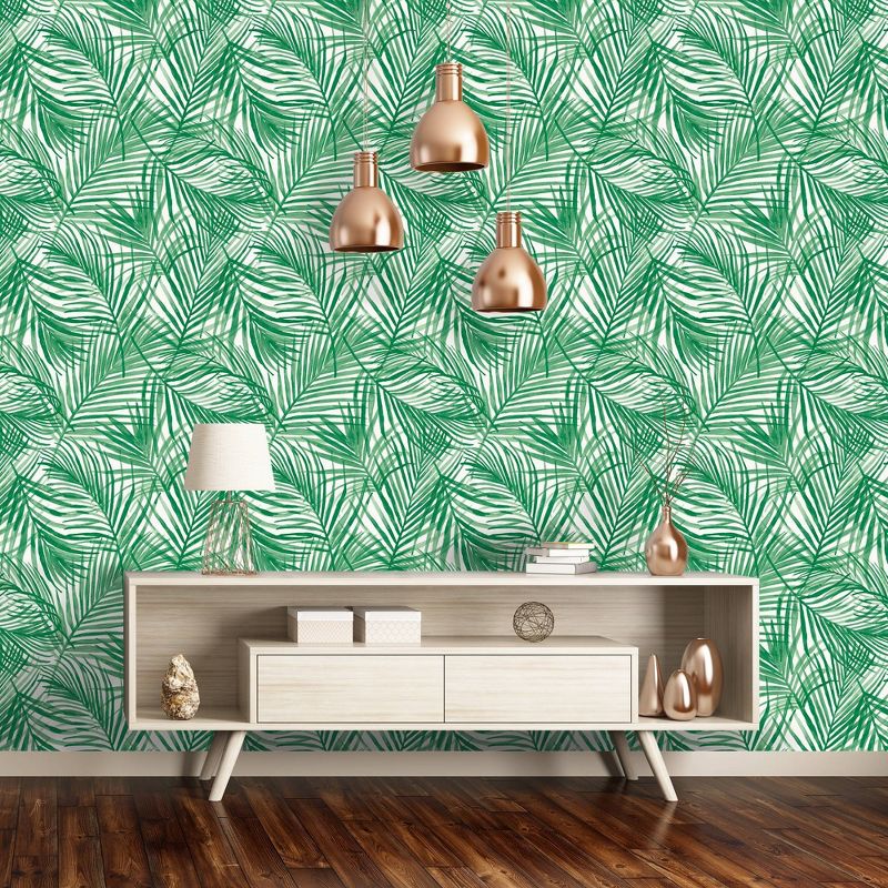 Tropical Peel &#38; Stick Wallpaper Green - Opalhouse&#8482;, 5 of 14