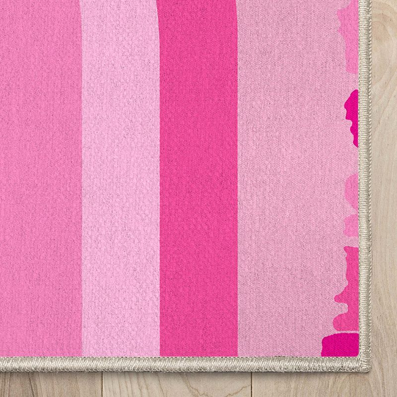 Well Woven Apollo Washable Area Rug - Hot Pink Modern Rainbow - For Living Room, Bedroom and Office, 4 of 7