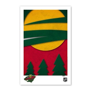 NHL Minnesota Wild Logo Art Poster Print - 1 of 4