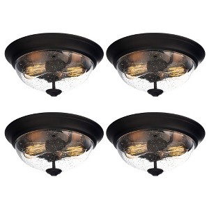Prominence Home 4 Pack 13” Flush Mount Indoor Ceiling Light, Madalyn, Bronze - 1 of 4