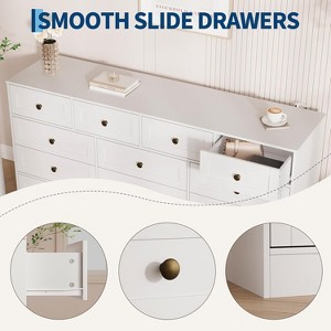 Acekool 12-Drawer Wooden Dresser, Modern Wide Chest of Drawers Organizer, Storage Cabinet & TV Stand for Bedroom, Living Room, Closet - 1 of 4