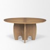 HomeRoots 59" Brown Solid Wood Pedestal Base Round Top Dining Table - 4 of 4