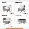 XIZZI Modular Sectional Patio Set with Convertible Corner Sofa, 3.54" Thickened Cushions & 7.68" Wide Armrests, Outdoor Conversation Sofa in 7 Colors - 2 of 4