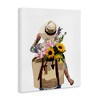 Stupell Industries Woman Carrying Floral Backpack, 16" x 20" - 3 of 4