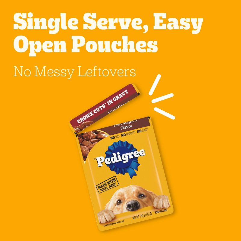 Pedigree Pouch Choice Cuts In Gravy Wet Dog Food - 3.5oz/18ct
, 6 of 16