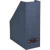 Bigso Estelle Canvas Fiberboard Upright Magazine Storage Box | Magazine Holder & Organizer for Papers | Magazine File Holder for Office Desks - 4 of 4