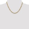 Black Bow Jewelry 5.25mm 14k Yellow Gold & Rhodium Hollow Pave Figaro Chain Necklace - 3 of 4