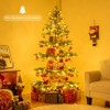 Costway 6.4 FT Rotating Christmas Tree with 280 Branch Tips 220 LED Lights Electric Stand - 3 of 4