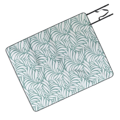 Heather Dutton Flowing Leaves Seafoam Picnic Blanket - Deny Designs - image 1 of 3