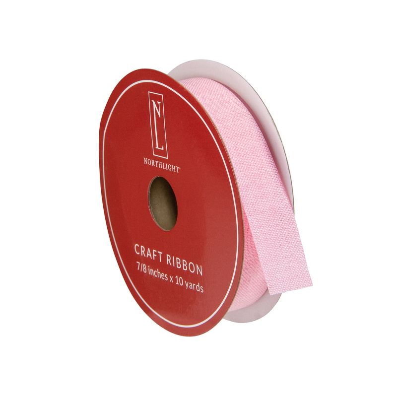 Northlight Pink Grosgrain Craft Ribbon 7/8" x 10 Yards, 3 of 4