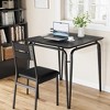 Dining Table for 2, Small Table and Chairs Set of 2, Square Dinette Set for 2 - 3 of 4