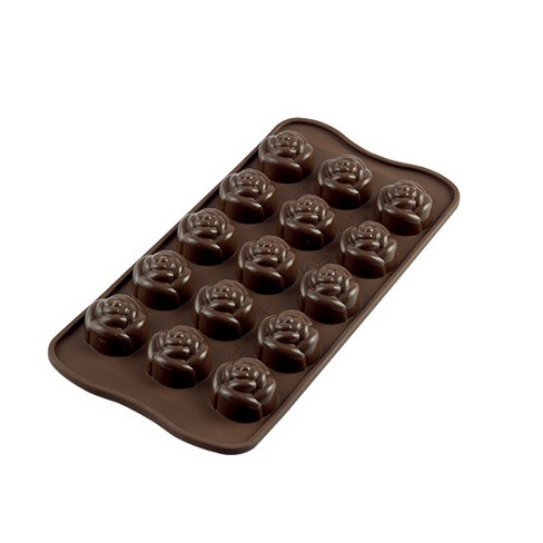 O'Creme Square Mini Brownie Silicone Mold for Chocolate Truffles, Ganache, Jelly, Candy, Pralines, and Caramels