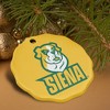 Siena College Primary Logo Porcelain Scalloped Holiday Christmas Tree Ornament  2.8" (7.1 cm) - 4 of 4