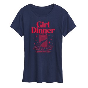 Women's - Instant Message - Girl Dinner Soda Crackers Short Sleeve Graphic T-Shirt - 1 of 4