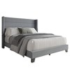 Home Design Niles Full Upholstered Panel Bed, Gray - 3 of 4
