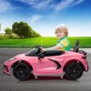 Jojoka Licensed 12V Corvette Ride On Car for Kids, Electric Sports Car with Remote, Music, LED Lights, Visual Dashboard - 4 of 4