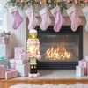 LuxenHome Lighted Nutcracker Pink Soldier with Candy Tree, Battery Operated Holiday Decoration - 4 of 4