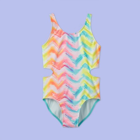 Girls Chevron Tie Dye One Piece Swimsuit More Than Magic L Target